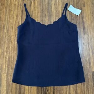 NEW Ted Baker Navy Camisole with Scallop Trim Top Size 2, US 6 (S)